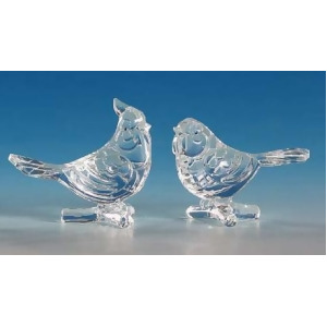 Club Pack of 12 Icy Crystal Decorative Clear Birds Figurines 3 - All