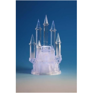 Pack of 2 Decorative Illuminated Icy Crystal Castle Figurines 13 - All