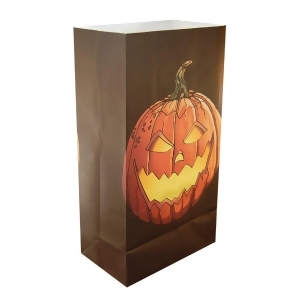 Club Pack of 24 Jack O'Lantern Design Halloween Luminaria Bags 11 - All