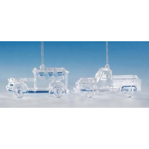 Club Pack of 12 Icy Crystal Decorative Truck Ornaments 2 - All