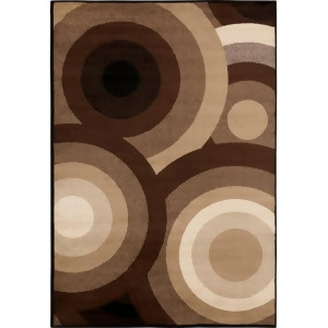 5.25' x 7.5' Intramural Spheres Brown and Tan Shed-Free Thin Pile Area Throw Rug - All