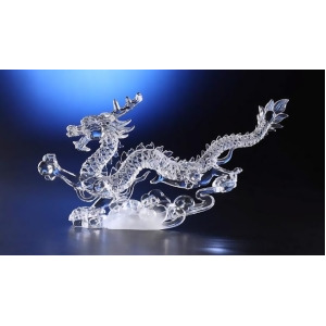 Pack of 2 Icy Crystal Illuminated Decorative Dragon Figurines 10 - All