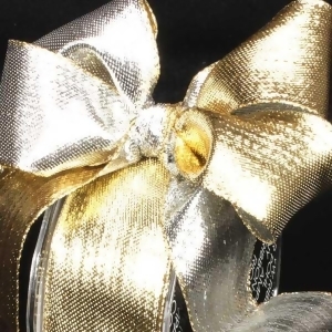 Shimmering Silver and Gold Metallic Two-Color Wired Craft Ribbon 1.5 x 54 Yards - All