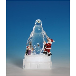 Pack of 2 Icy Crystal Decorative Illuminated Christmas Penguin Ice Sculptures 8 - All