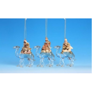 Club Pack of 12 Icy Crystal Religious Three Kings Nativity Ornaments 4.5 - All