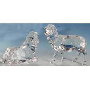 Club Pack of 12 Icy Crystal Christmas Nativity Sheep Figurines 4 - All