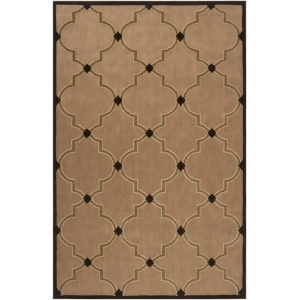 4.6' x 6.6' Calming Meadow Chocolate Brown and Tan Outdoor Area Throw Rug - All