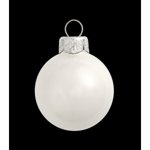 2Ct Shiny White Glass Ball Christmas Ornaments 6 150mm - All