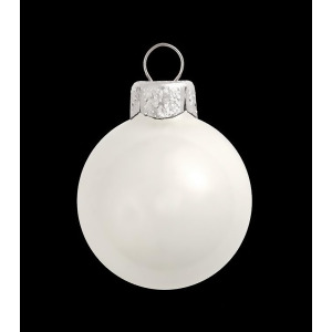 6Ct Shiny White Glass Ball Christmas Ornaments 4 100mm - All