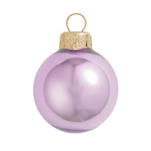 12Ct Pearl Soft Lavender Purple Glass Ball Christmas Ornaments 2.75 70mm - All