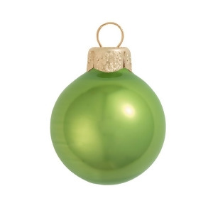 6Ct Shiny Lime Green Glass Ball Christmas Ornaments 4 100mm - All