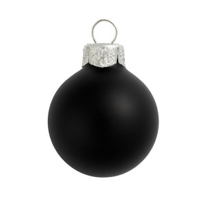 4Ct Matte Black Glass Ball Christmas Ornaments 4.75 120mm - All