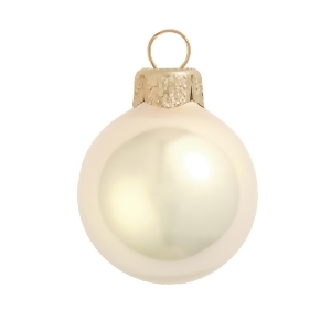 40Ct Pearl Champagne Gold Glass Ball Christmas Ornaments 1.25 30mm - All