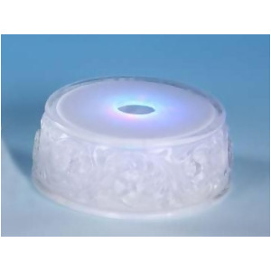 Pack of 9 Icy Crystal Illuminated Small Round Base for Use Under Figurines 1.5 - All