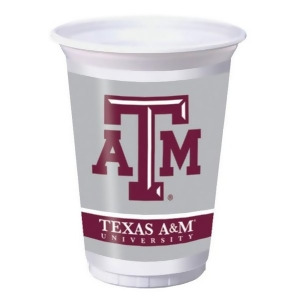 Pack of 96 Ncaa Texas A M Aggies Plastic Drinking Tailgate Party Cups 20 oz. - All
