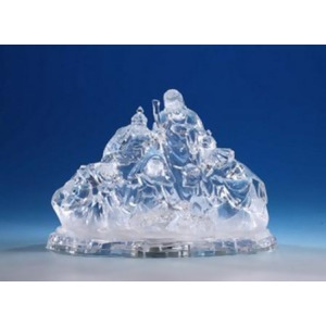 Pack of 2 Icy Crystal Illuminated Religious Christmas Nativity Figurines 8 - All