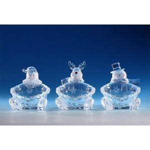 Pack of 6 Icy Crystal Decorative Christmas Candy Bowls 6 - All