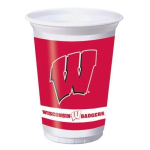 96 Ncaa University of Wisconsin Badgers Drinking Tailgate Party Cups 20 oz. - All