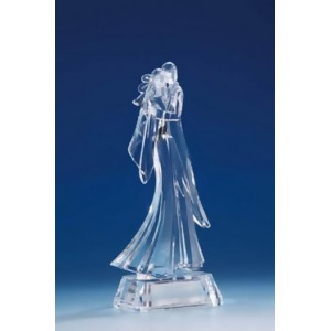 Pack of 4 Icy Crystal Illuminated Wedding Bride and Groom Figurines 9 - All