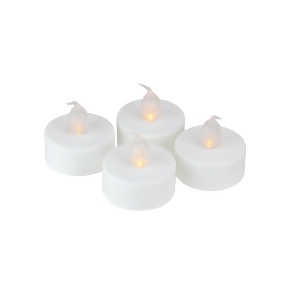 Pack of 6 White Flameless Led Lighted Flicker Flame Tea Light Candles with Timer - All