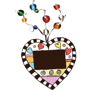 Set of 4 Hand Painted Shimmer-ring Whimsical Heart Chalkboard Napkin Ring 2 - All