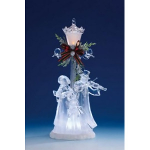 Pack of 2 Icy Crystal Illuminated Christmas Street Lamp with Choir Figurines 11 - All