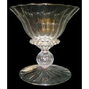 Set of 2 Mouth Blown Scallop Embossed Egyptian Crystal Votive Candle Holder 5 - All