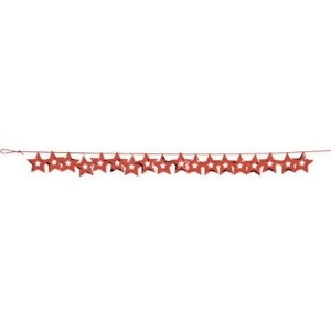 12 Confetti Metallic Red Cutout Stars Hanging Christmas Party Garlands 108' - All