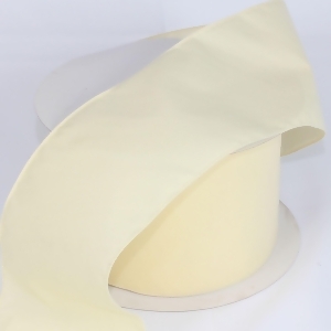 Versatile Velvet Creamy Ivory Indoor/Outdoor Wired Craft Ribbon 5 x 50 Yards - All