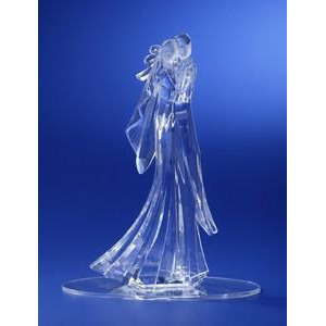 Pack of 4 Icy Crystal Wedding Bride and Groom Cake Topper 8.25 - All