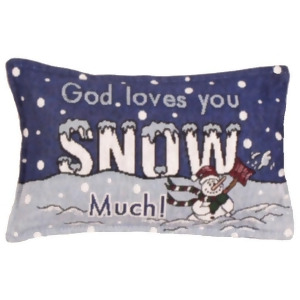 2 Snow Much Religious Snowman Christmas Decorative Tapestry Throw Pillows 12 - All