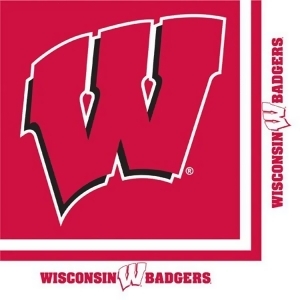 Club Pack of 240 Ncaa Wisconsin Badgers 2-Ply Tailgating Party Lunch Napkins - All