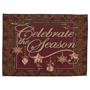 Set of 4 Celebrate the Season Decorative Christmas Tapestry Placemats 12 x 17 - All