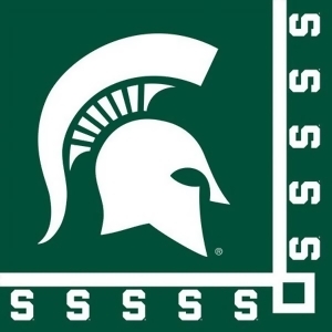 Pack of 240 Ncaa Michigan State Spartans 2-Ply Tailgating Party Beverage Napkins - All