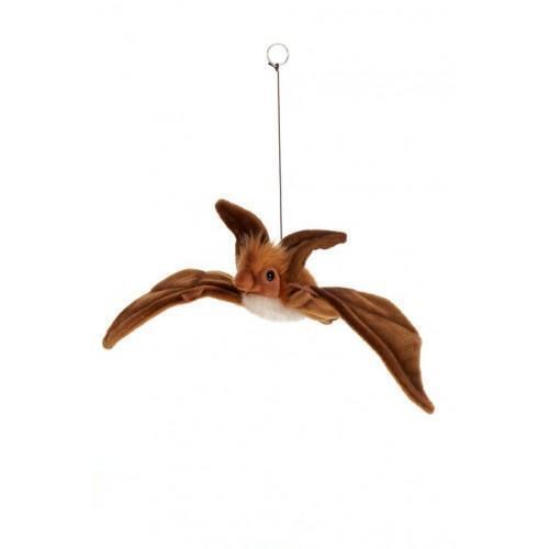 Set of 4 Lifelike Handcrafted Extra Soft Plush Hanging Brown Bat Stuffed Animals 14.5