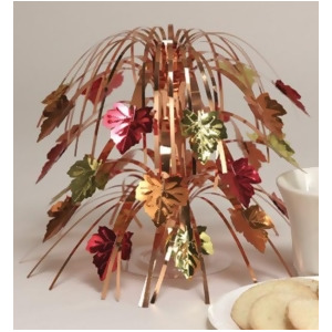12 Metallic Foil Autumn Harvest Leaf Thanksgiving Cascading Spray Centerpieces - All