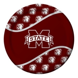 96 Ncaa Mississippi State Bulldogs Round Tailgate Party Paper Dinner Plates - All