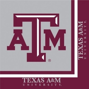 Club Pack of 240 Ncaa Texas A M Aggies 2-Ply Tailgating Party Lunch Napkins - All