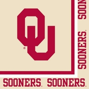 Club Pack of 240 Ncaa Oklahoma Sooners 2-Ply Tailgating Party Lunch Napkins - All