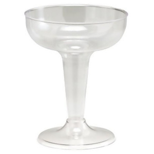 Pack of 54 Clear Disposable Plastic Drinking Party Champagne Glasses 4 Ounces - All