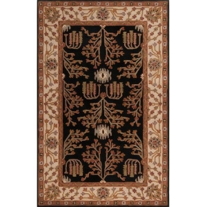 3.25' x 5.25' Ancient Skies Coal Black and Light Brown Wool Area Throw Rug - All