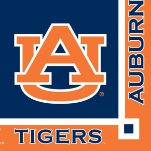 Club Pack of 240 Ncaa Auburn Tigers 2-Ply Tailgating Party Beverage Napkins - All