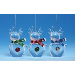 Club Pack of 12 Icy Crystal Decorative Christmas Deer Ornaments 3.5 - All