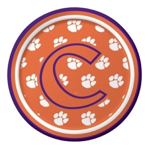 Pack of 96 Ncaa Clemson Tigers Round Tailgate Party Paper Plates 7 - All