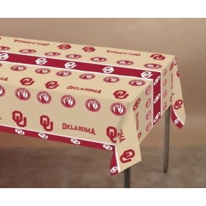 12 Ncaa Oklahoma Sooners Plastic Tailgating Banquet Table Cloths 54 x 108 - All