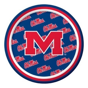 Pack of 96 Ncaa Ole Miss Rebels Round Tailgate Party Paper Plates 7 - All