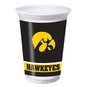 Pack of 96 Ncaa Iowa Hawkeyes Plastic Drinking Tailgate Party Cups 20 Ounces - All