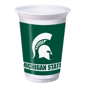 96 Ncaa Michigan State Spartans Plastic Drinking Tailgate Party Cups 20 Ounces - All