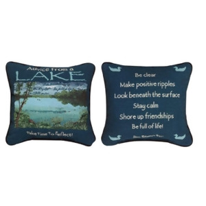 12.5 Advice from A Lake Square Throw Pillow - All