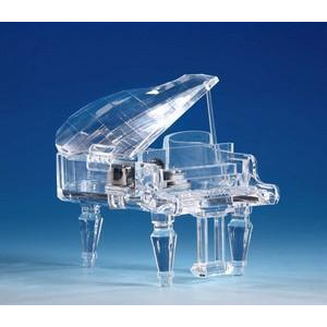 Pack of 4 Icy Crystal Decorative Musical Piano Figurines 6 - All